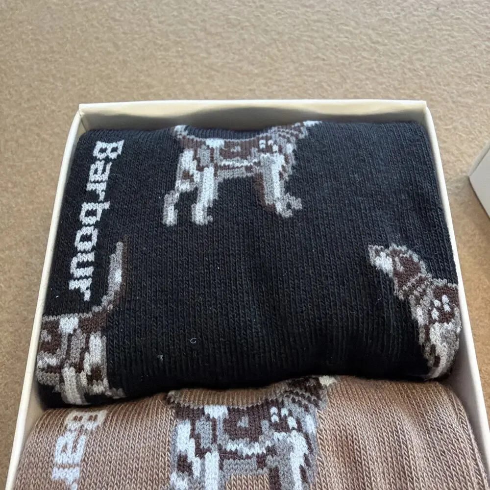 Barbour Men’s Sock Gift Set- Pointer Dog Socks Size L 7.5-11.5